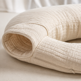 Close-up of the soft quilted cover and sleeve opening
