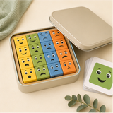 Feelings Face Match Cube Game storage tin