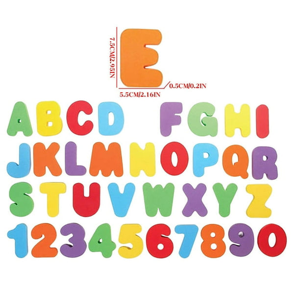 Full alphabet and number bath learning set