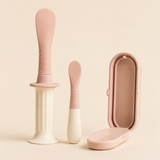 Close view of flexible paddle tips, textured grips and standing base