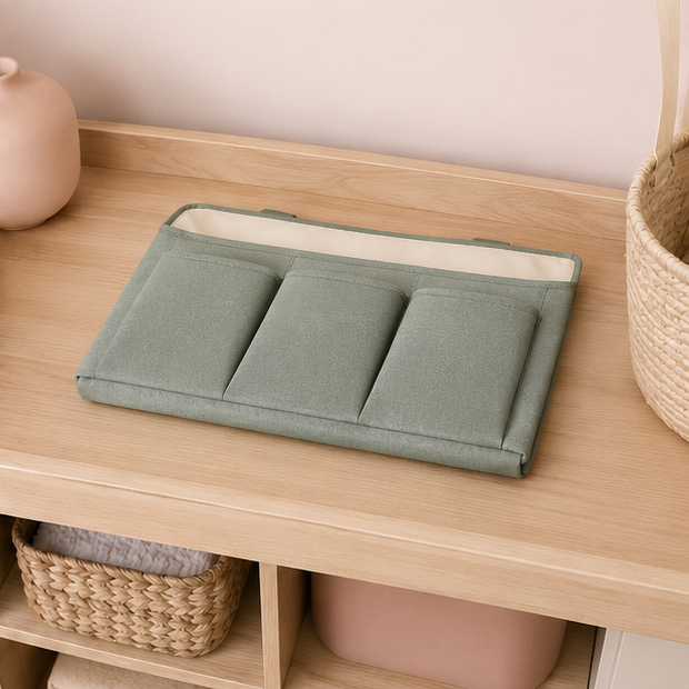 Bedside Crib Storage Organizer — storage and care view