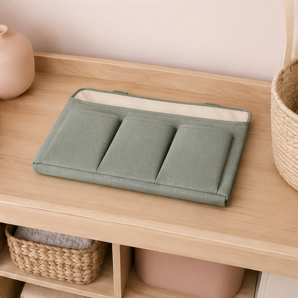 Bedside Crib Storage Organizer — storage and care view
