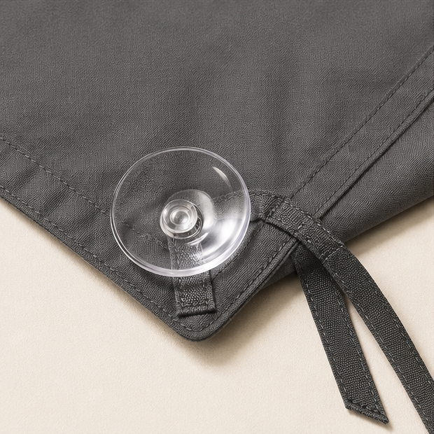 Portable Suction-Cup Blackout Curtain — detail view