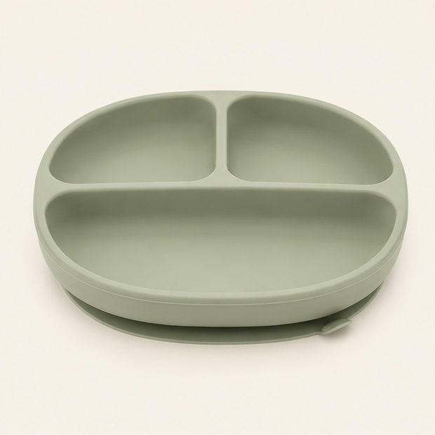 Silicone Suction Divided Toddler Plate — studio view