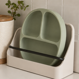 Silicone Suction Divided Toddler Plate — storage and care view