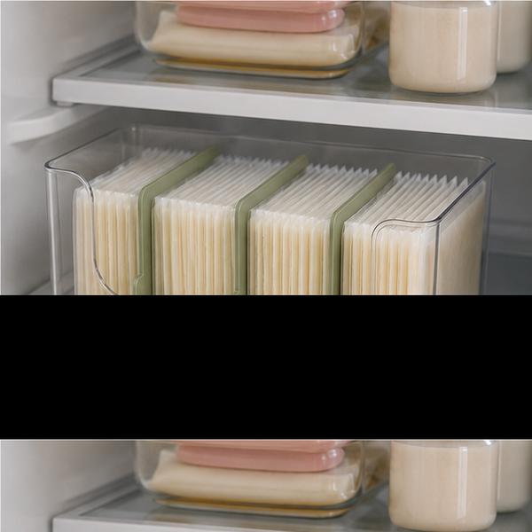 Breast Milk Storage Bag Freezer Organizer — storage and care view
