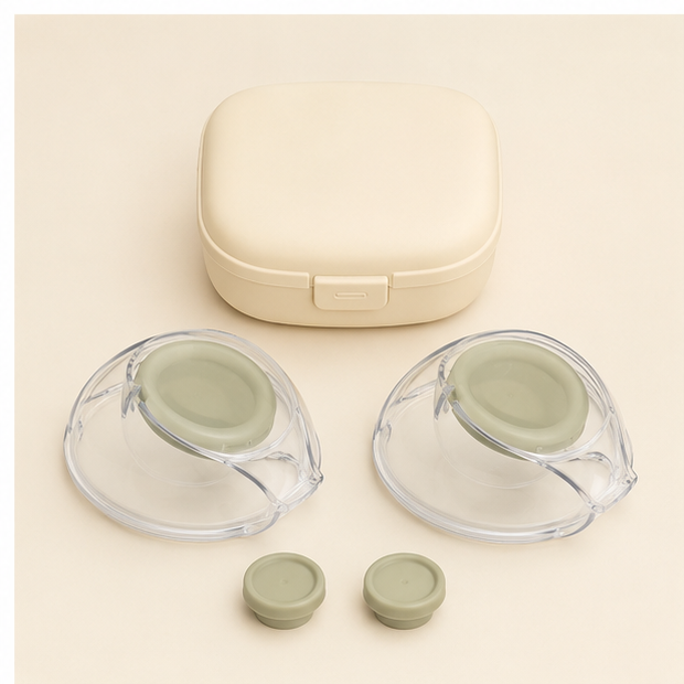 Wearable Breast Milk Collector Shell Set — studio view