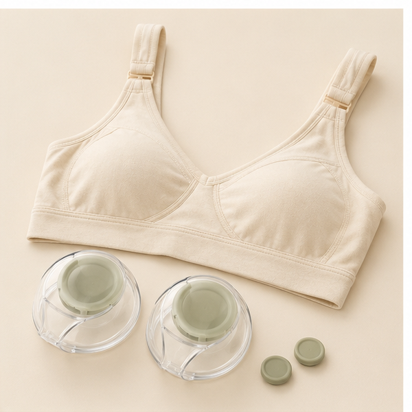 Wearable Breast Milk Collector Shell Set — lifestyle view