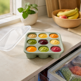 Silicone Baby Food Freezer Tray with Lid — lifestyle use view