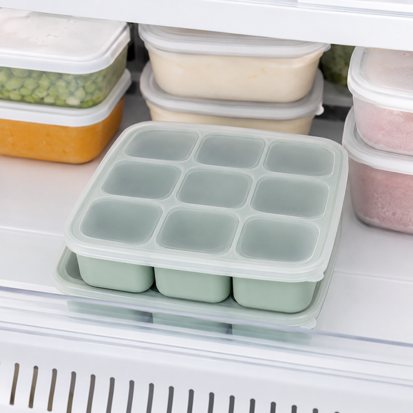 Silicone Baby Food Freezer Tray with Lid — storage or care view