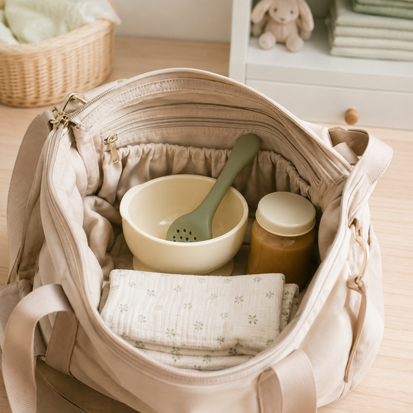 Portable Baby Food Masher Bowl & Spoon Set — storage or care view