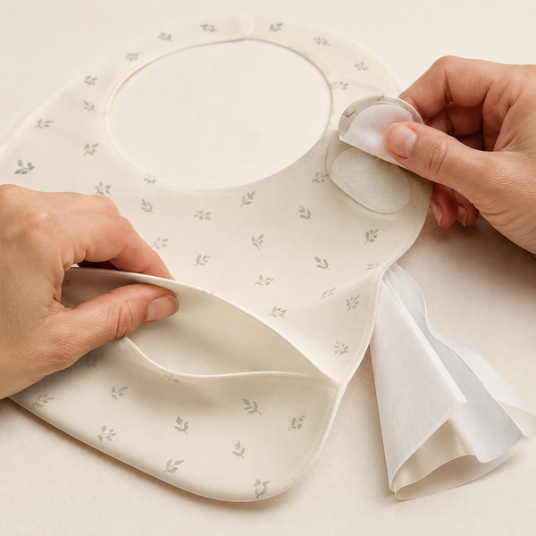 Disposable Travel Baby Bibs — 20 Pack — feature detail view