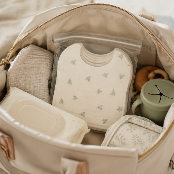 Disposable Travel Baby Bibs — 20 Pack — storage or care view