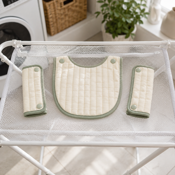 Baby Carrier Drool Pad Set — 3 Piece — storage or care view