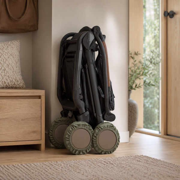 Stroller Wheel Covers — 4 Pack — lifestyle use view