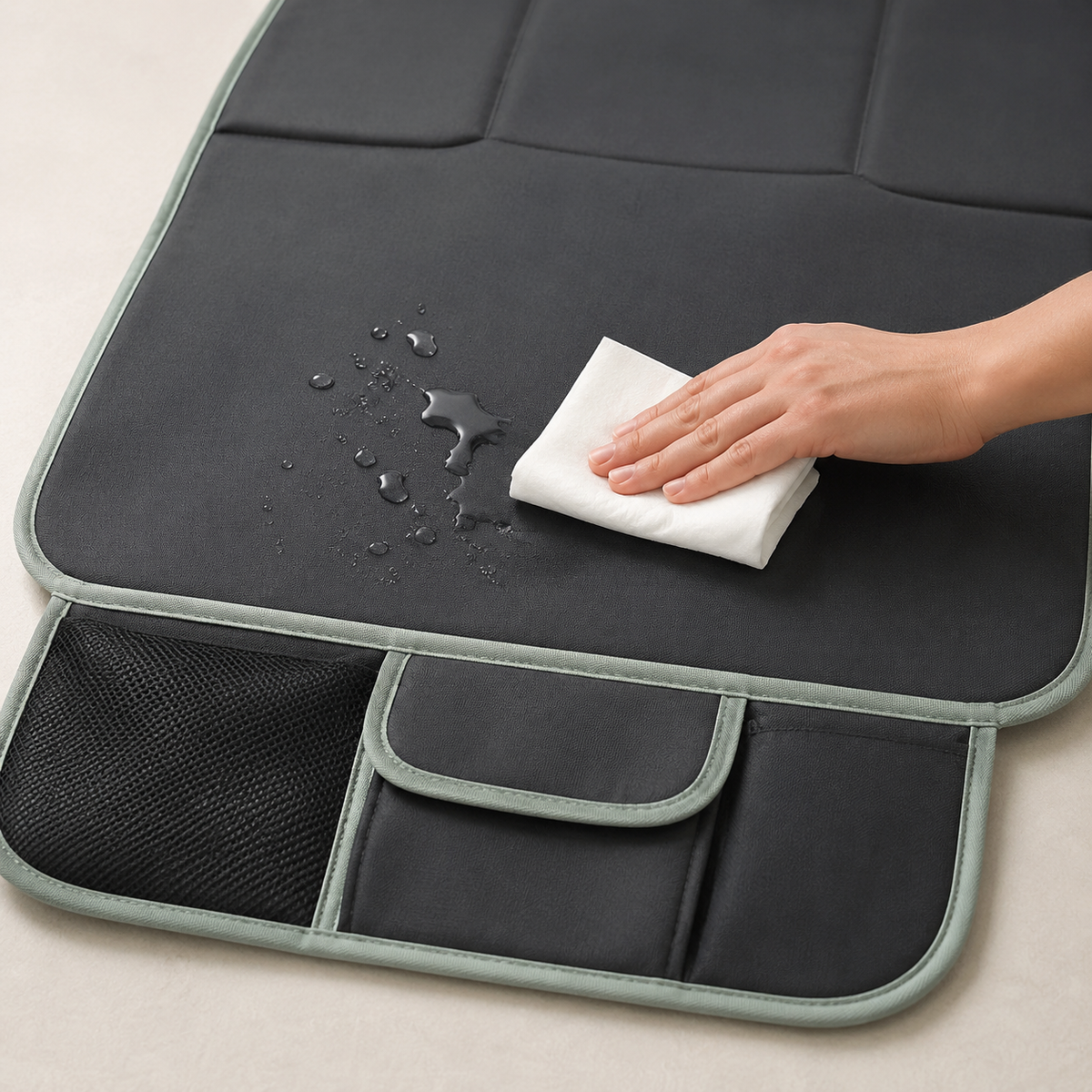 Waterproof Car Seat Protector Mat — storage or care view