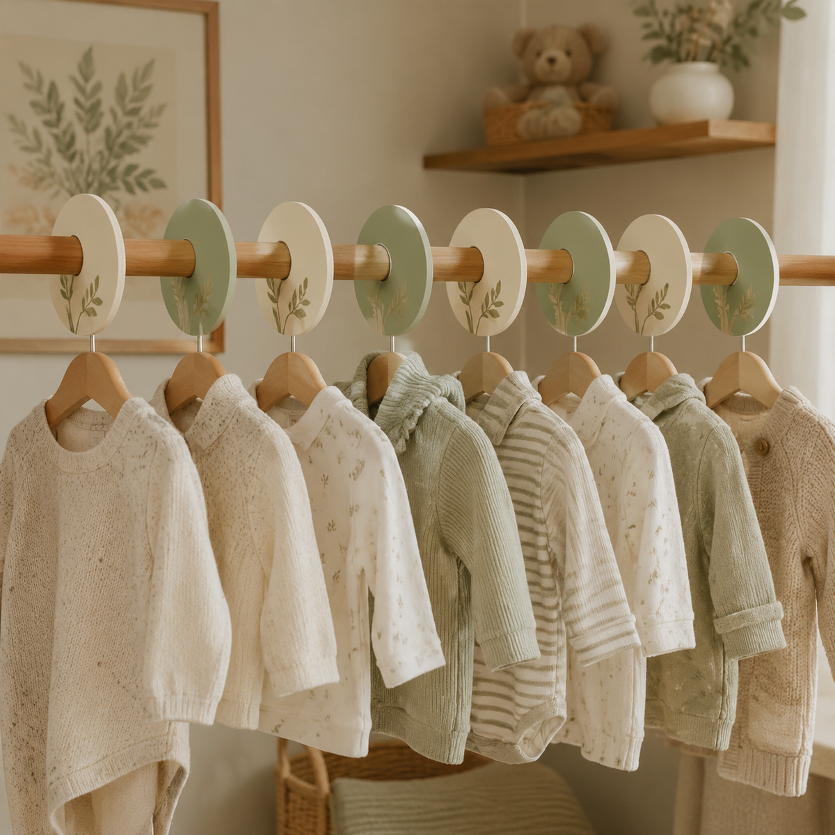 Baby Closet Size Dividers — 8 Pack — lifestyle use view