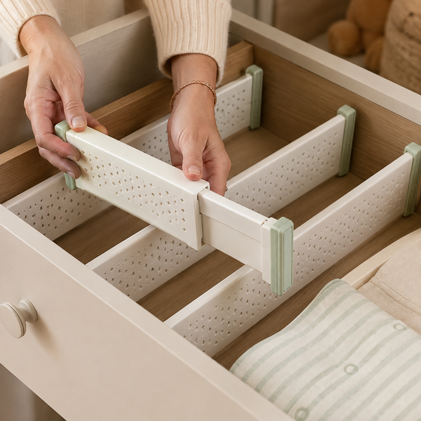 Adjustable Nursery Drawer Dividers — 8 Pack — feature detail view