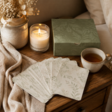 Birth Affirmation Card Deck — 30 Cards — lifestyle use view