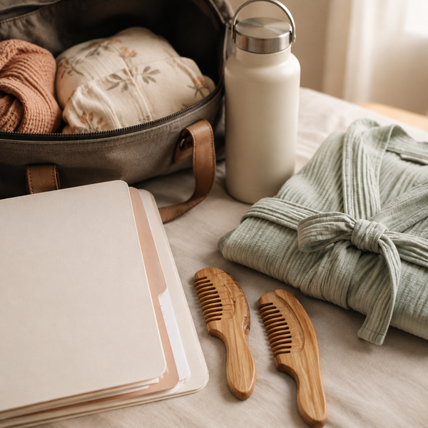 Wooden Labor Comfort Comb Set — 2 Pack — lifestyle use view
