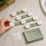 Childproof Cabinet Strap Locks — 6 Pack — storage or care view