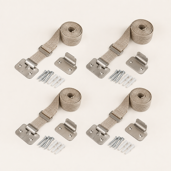 Anti-Tip Furniture Safety Straps — 4 Pack — studio product view