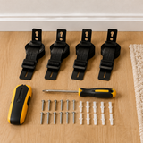 Anti-Tip Furniture Safety Straps — 4 Pack — storage or care view