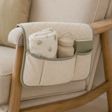 Nursery Rocking Chair Armrest Organizer — lifestyle view