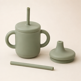 Silicone Toddler Sippy Cup with Straw — studio view