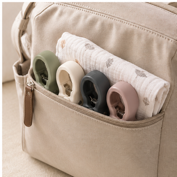 Stroller Blanket Clips — 4 Pack — storage and care view