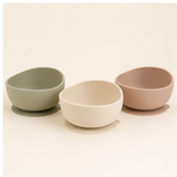 Silicone Suction Toddler Bowls — 3 Pack — studio view