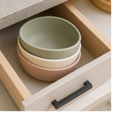 Silicone Suction Toddler Bowls — 3 Pack — storage and care view