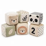 Six soft sensory activity cubes hero image